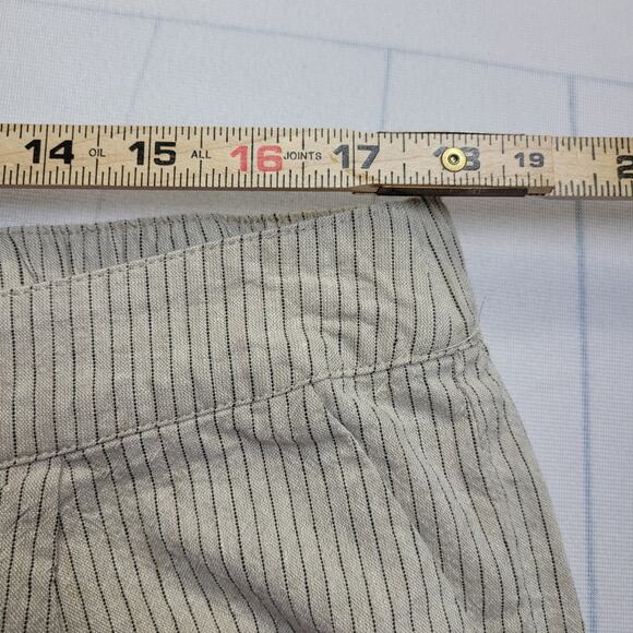Christopher & Banks Linen Blend Striped Cropped Wide Leg Pants Women's Size XL - Picture 6 of 10